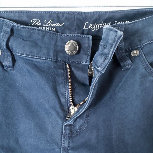 The Limited Denim Legging Jean Womens 10 Navy Blue Skinny Mid Rise Stretch - Picture 8 of 12